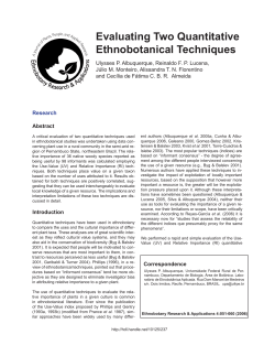 Evaluating Two Quantitative Ethnobotanical Techniques