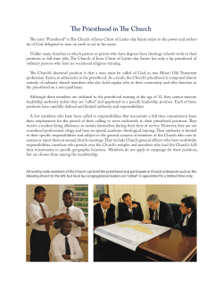 The Priesthood in The Church