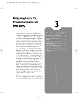 Designing Forms for Efficient and Accurate