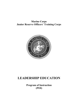 Marine Corps JROTC Program of Instruction