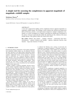 A simple tool for assessing the completeness in apparent magnitude