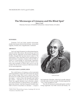 The microscope of Linnaeus and his blind spot