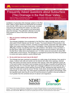 (Tile) Drainage in the Red River Valley