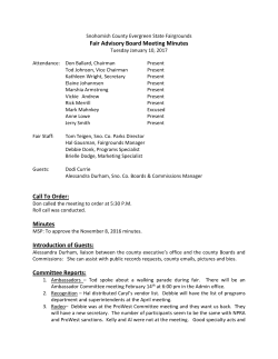 Fair Advisory Board Meeting Minutes Call To Order: Minutes