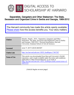 Separatists, Gangsters and Other Statesmen: The State, Secession