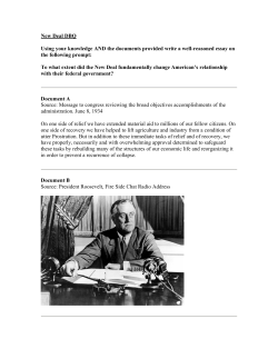 New Deal DBQ Using your knowledge AND the documents provided