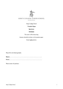 Physics - King`s College School