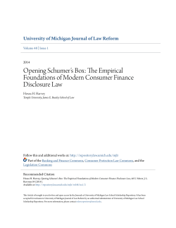 The Empirical Foundations of Modern Consumer Finance