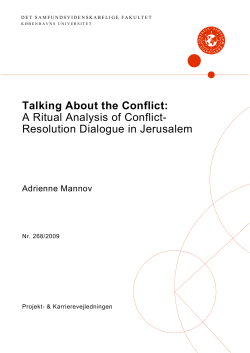 Talking About the Conflict: A Ritual Analysis of Conflict