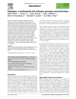 Edgotype: a fundamental link between genotype and phenotype