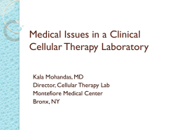 Medical Issues in a Clinical Cellular Therapy Laboratory