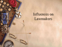 Influences on Lawmakers
