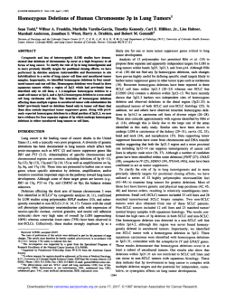 Homozygous Deletions of Human Chromosome