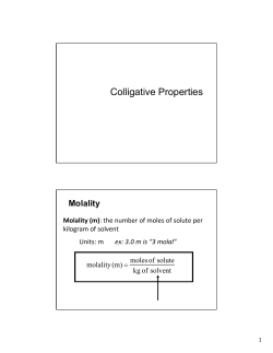 Colligative Properties