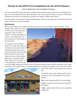 Themes for the HCPC Print Competitions for the 2015/16 Season