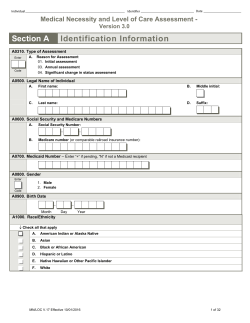 Section A Identification Information