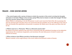 Guided Reading Question Answers - Prologue