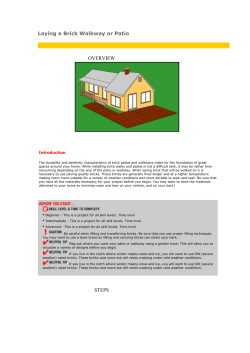 Laying a Brick Walkway or Patio