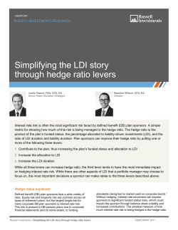 Simplifying the LDI story through hedge ratio levers