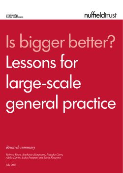 Is bigger better? Lessons for large-scale general