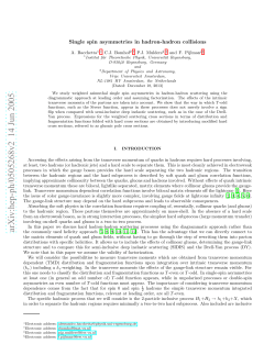 Single spin asymmetries in hadron
