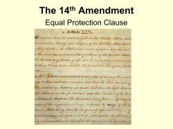 Equal Protection Tests (14th Amendment)