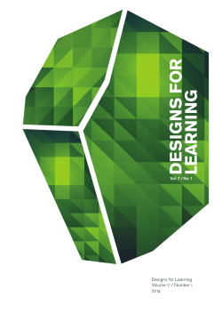 D E S IG N S F O R LEAR N IN G