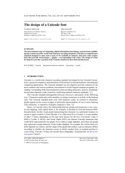 The design of a Unicode font