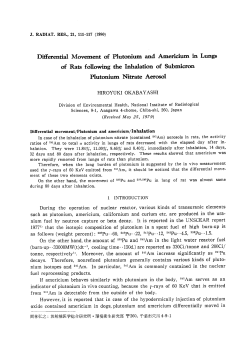 of Rats following the Inhalation of Submicron