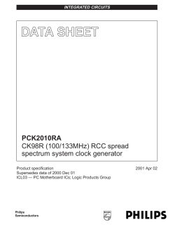 PCK2010RA CK98R (100/133MHz) RCC spread spectrum system