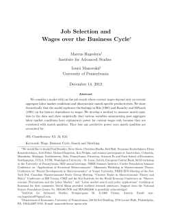Job Selection and Wages over the Business Cycle