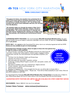 2017 NYC Marathon Packages and prices.pub