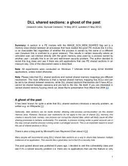 DLL shared sections: a ghost of the past