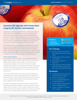 Seamless JDE Upgrade with Proven Data Integrity for Sinclair