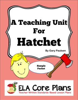 clicking here for our sample packet for Hatchet