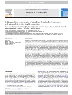 Linking predators to seasonality of upwelling: Using food web