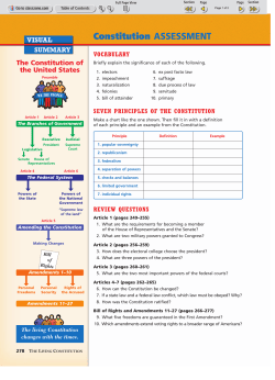 Constitution ASSESSMENT