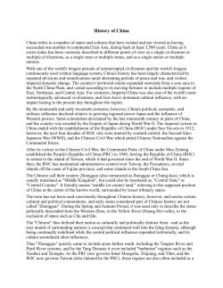 History of China