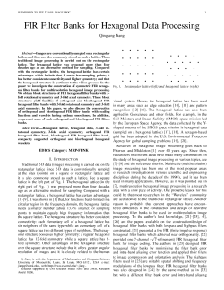 FIR Filter Banks for Hexagonal Data Processing