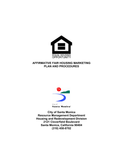 affirmative fiar housing marketing plan