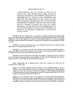 described by metes and bounds as the property is annexed, and