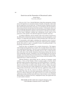 Emotivism and the Preparation of Educational Leaders