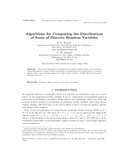 Algorithms for Computing the Distributions of Sums of Discrete