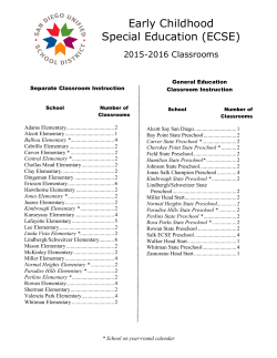 Early Childhood Special Education (ECSE)