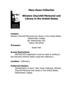 Mary Swan Collection Winston Churchill Memorial and Library in the
