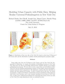 Modeling Urban Capacity with Public Data: Helping