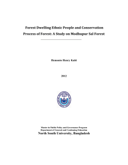 Forest Dwelling Ethnic People and Conservation - mppg