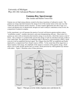 Gamma-Ray Spectroscopy - University of Michigan