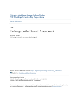 Exchange on the Eleventh Amendment