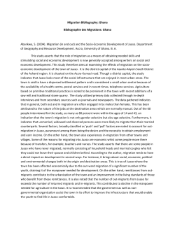 Migration Bibliography - International Migration Institute